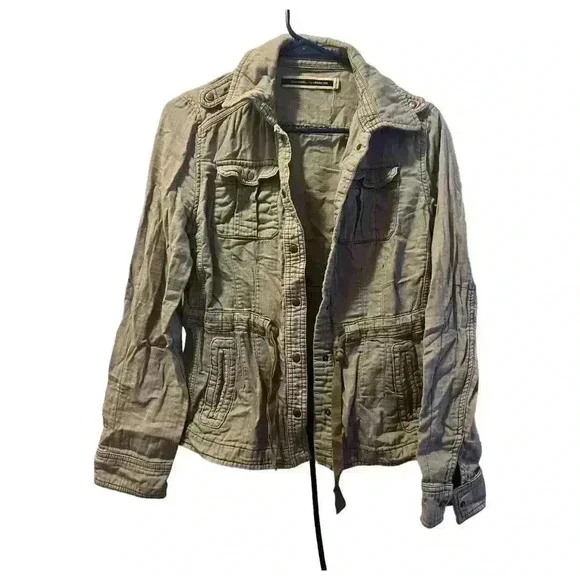 Daughters of the Liberation Olive Canvas Military Jacket Size Small - Picture 3 of 6